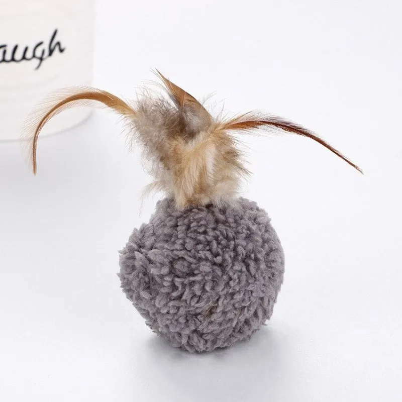 10pcs Cat Plush Ball Toy