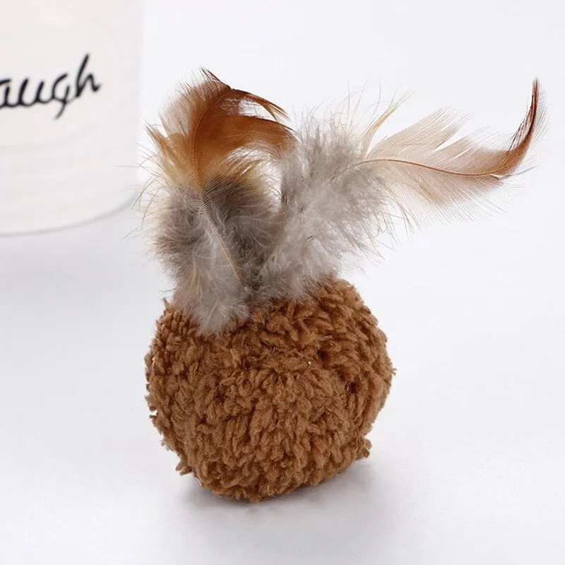 10pcs Cat Plush Ball Toy