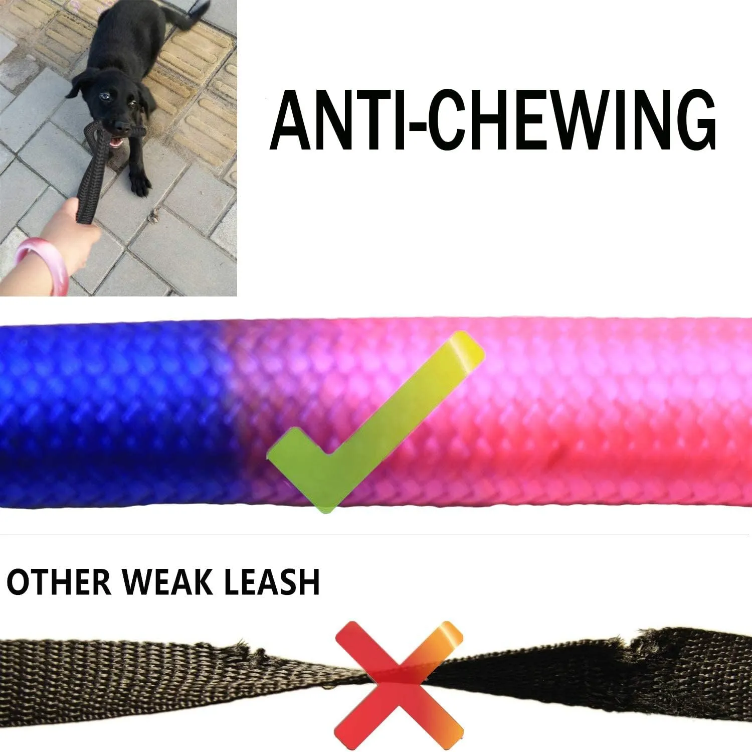 3 Dog Leash No Tangle Heavy Duty Detachable 360 Swivel Device Multiple Dog Leash with Padded Handle for Two/Three Pets (20-150 Lbs)