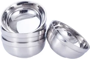 31 Oz Stainless Steel Bowl Set, Double-walled Insulated Bowls for Cereal, Soup, Ice Cream, Rice, Noodles, Salad, Kids Snacks, Set of 4