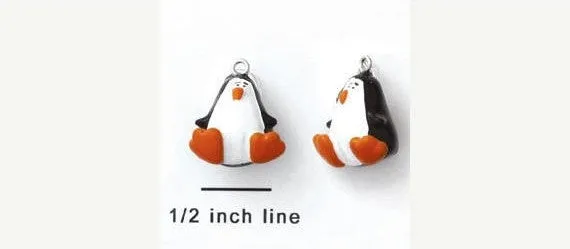 3D Handpainted PENGUIN Resin Charm  cha0113