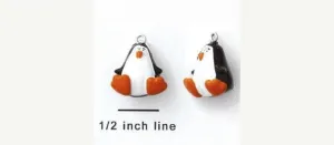 3D Handpainted PENGUIN Resin Charm  cha0113