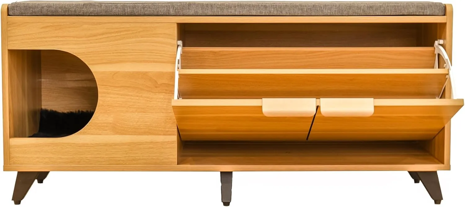4 Cats & Dogs Tucker Shoe Cabinet - Oak
