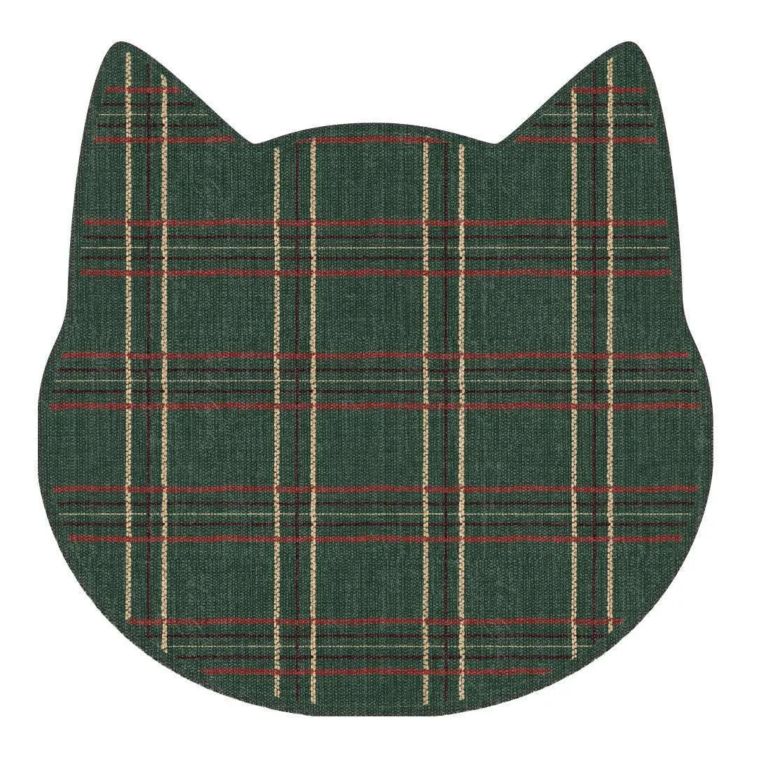 Abby Cat PetFlat | Winter Green - Premium Vinyl Mat