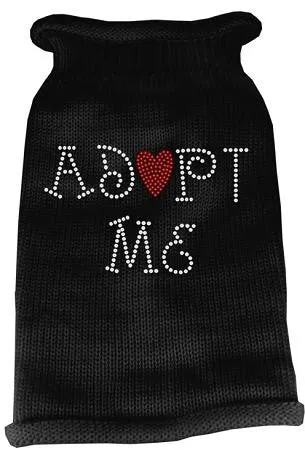 Adopt Me Rhinestone Knit Pet Sweater SM Black