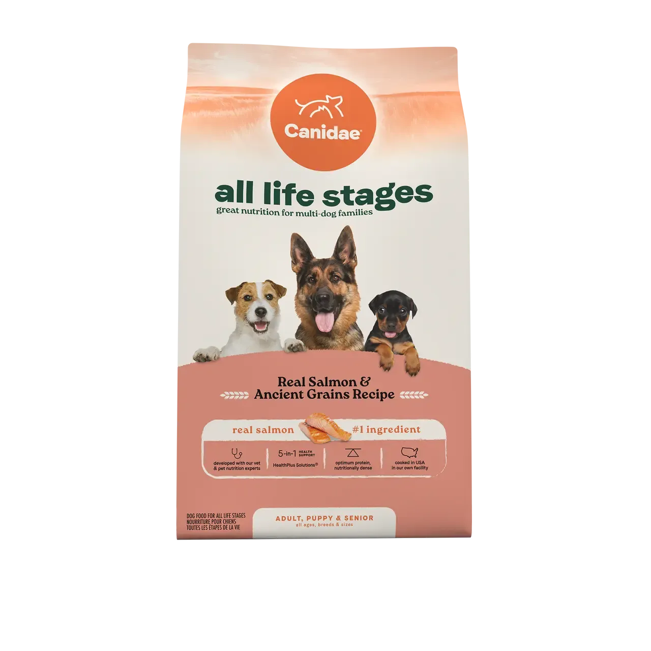 All Life Stages Dry Dog Food, Real Salmon & Ancient Grains Recipe