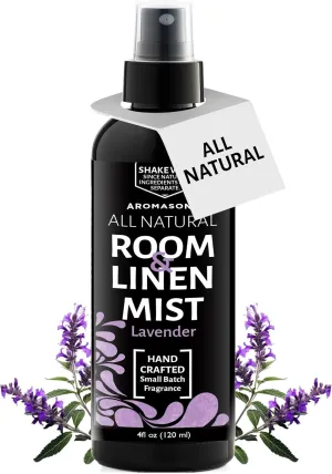 Aromasong All Natural Lavender Spray for sleep - Room & Linen Spray for Pillows and Sheets - Lavender Bed Spray Home Air Freshener & Deodorizer - Calming Essential Oil Spray for Sleeping