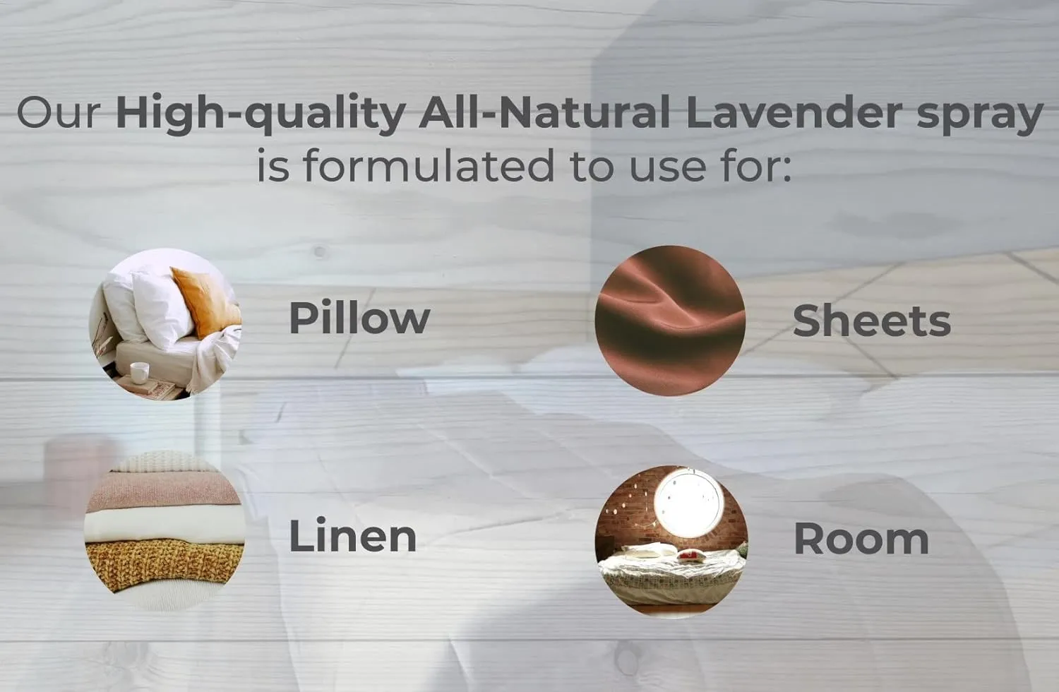 Aromasong All Natural Lavender Spray for sleep - Room & Linen Spray for Pillows and Sheets - Lavender Bed Spray Home Air Freshener & Deodorizer - Calming Essential Oil Spray for Sleeping