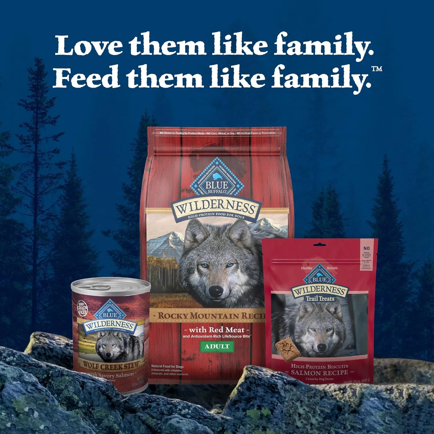 Blue Buffalo Wilderness Wolf Creek Stew High Protein, Natural Wet Food for Dogs, Hearty Salmon Stew in Gravy, 12.5-oz cans, 12 Count