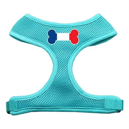 Bone Flag France Screen Print Soft Mesh Harness Aqua Small