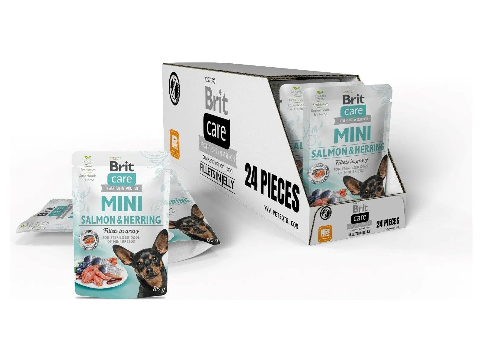 Brit Care Mini with Salmon&Herring sterilised fillets in gravy 24X85 g