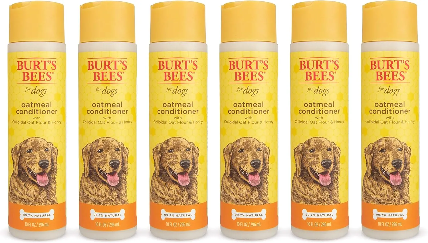Burt's Bees for Pets Naturally Derived Oatmeal Conditioner with Colloidal Oat Flour & Honey - Dog Oatmeal Shampoo - Cruelty Free, Made in the USA - 10 Oz - 6 Pack