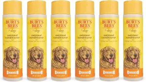 Burt's Bees for Pets Naturally Derived Oatmeal Conditioner with Colloidal Oat Flour & Honey - Dog Oatmeal Shampoo - Cruelty Free, Made in the USA - 10 Oz - 6 Pack