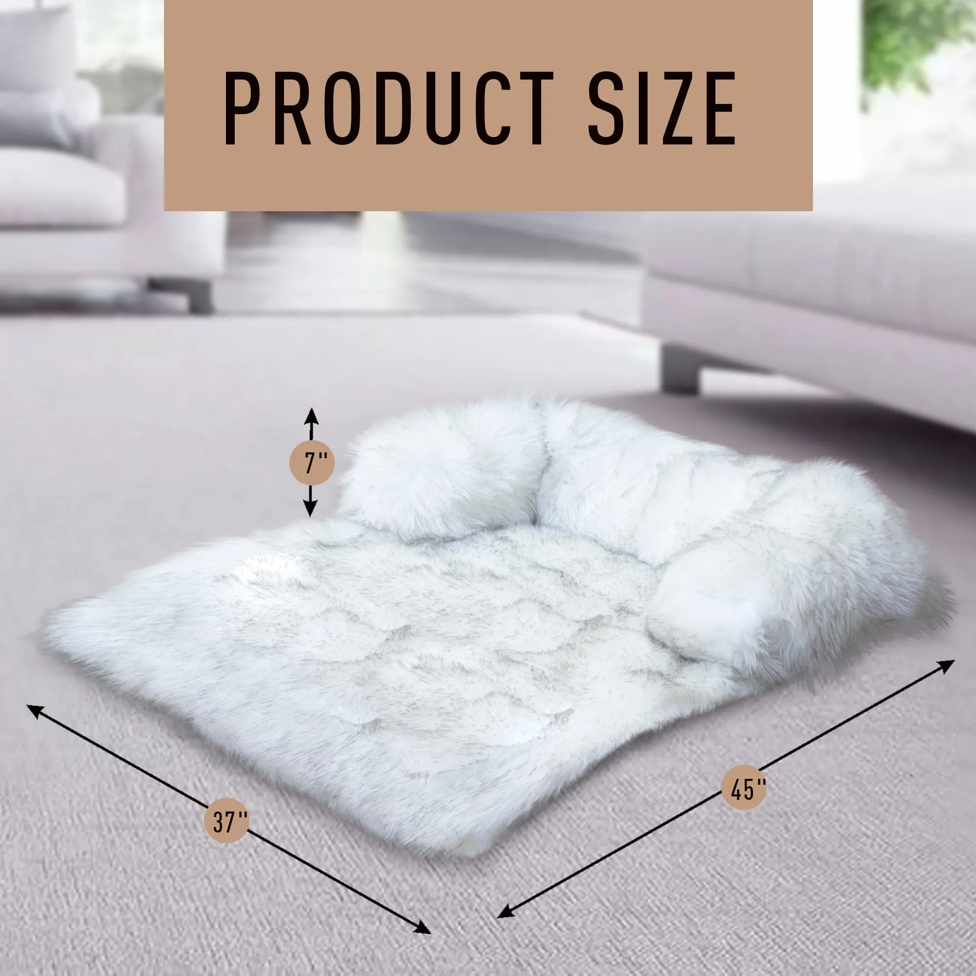 CALMING Fur Dog Bed Sofa Protector, Bed Protector,Waterproof Pet Couch Cover for Dogs