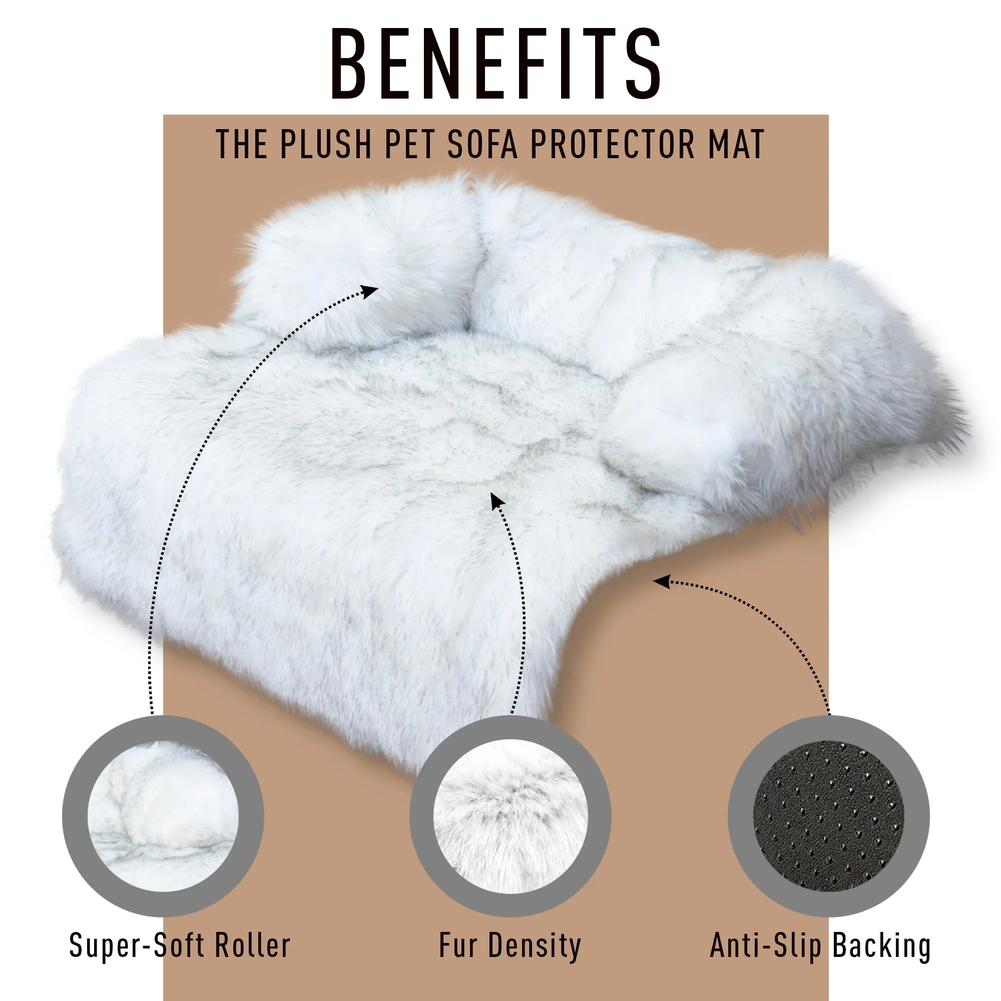 CALMING Fur Dog Bed Sofa Protector, Bed Protector,Waterproof Pet Couch Cover for Dogs