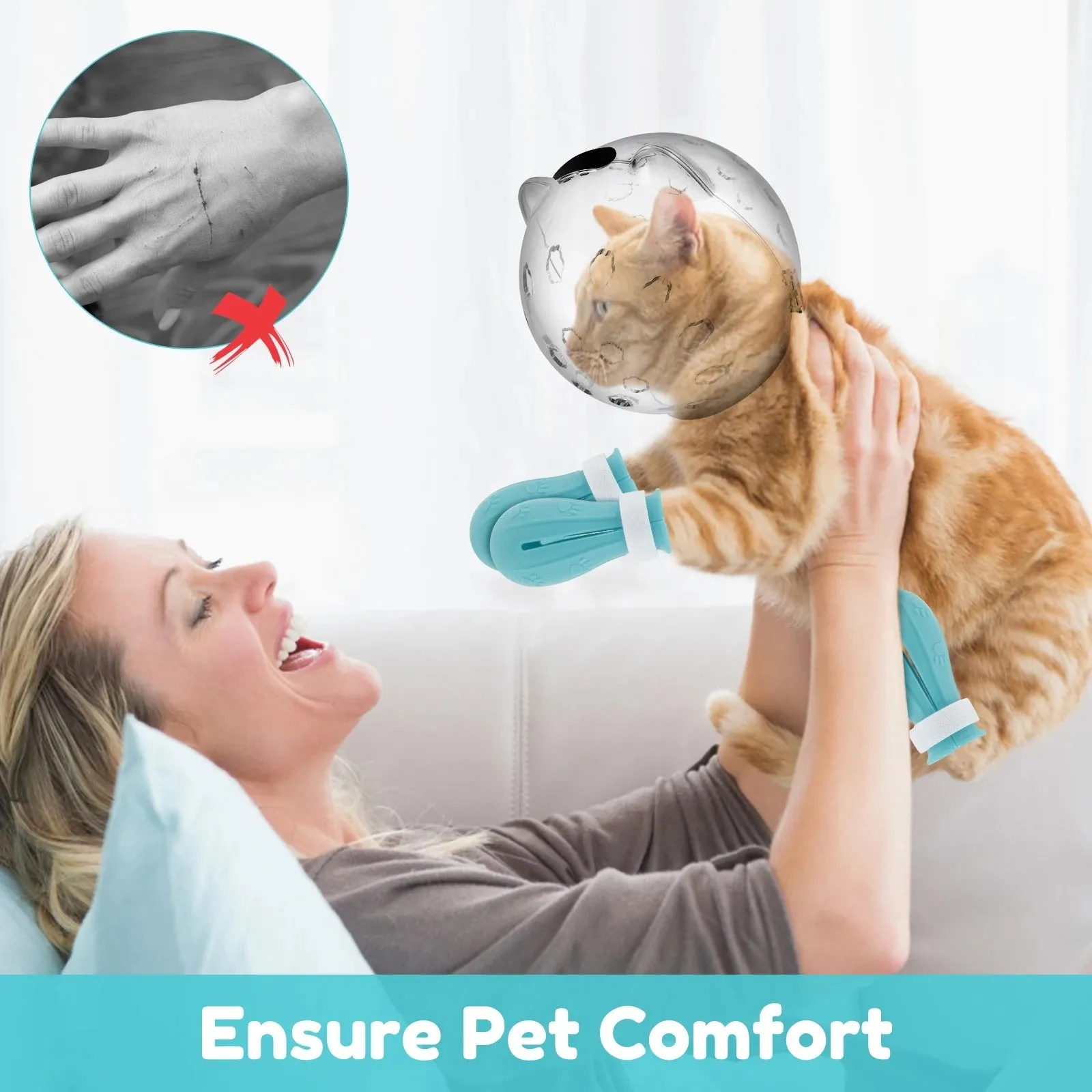 Cat Muzzle Pet Grooming Cover Breathable Helmet