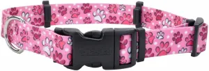 Coastal Pet SecureAway Collar Protector for Flea Collars - Adjustable pet Accessory - Protective Flea Collar for Dogs & Puppy - Multi Paws, 1" x 14-20"