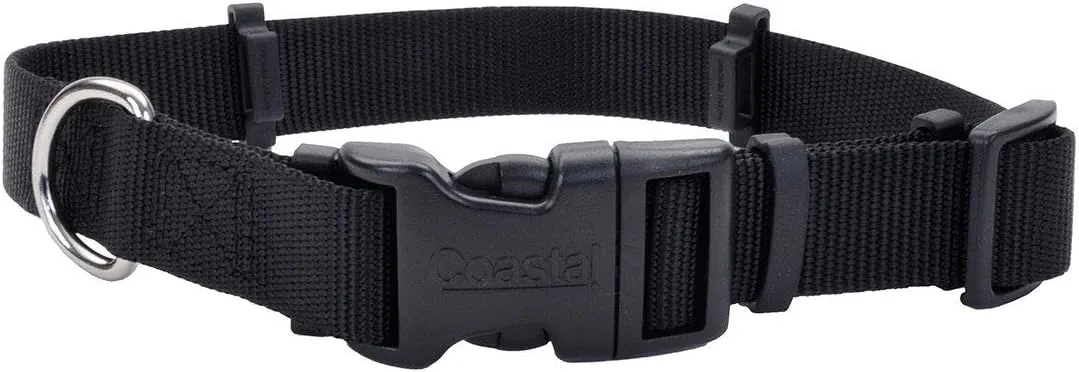 Coastal Pet SecureAway Collar Protector for Flea Collars - Dog Accessory - Protective Against Fleas - Adjustable - Black, 5/8" x 8-12"