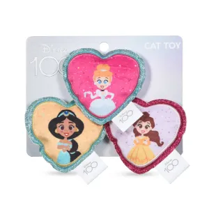 Disney 100: Disney Princesses Cinderella, Belle, & Jasmine Catnip Crinkle Toy Set