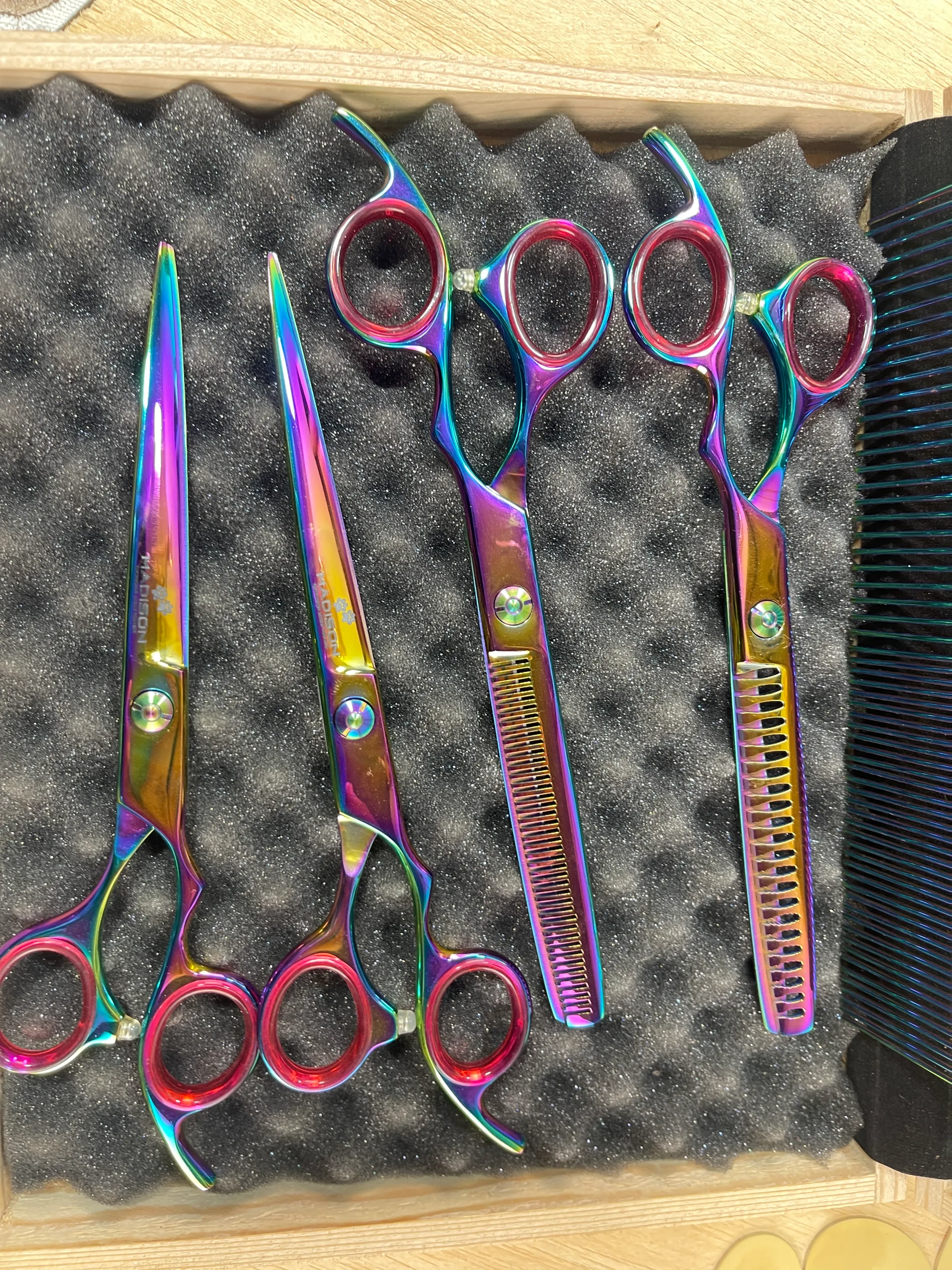 Dog and Cat Multicolor Grooming Scissors