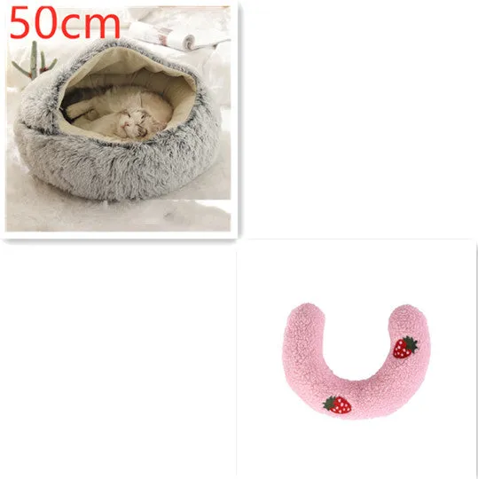 Dog And Cat Winter Warm Bed House for Pets Soft Long Plush - The Nevermore Pet Beds and Furniture