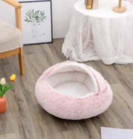 Dog And Cat Winter Warm Bed House for Pets Soft Long Plush - The Nevermore Pet Beds and Furniture