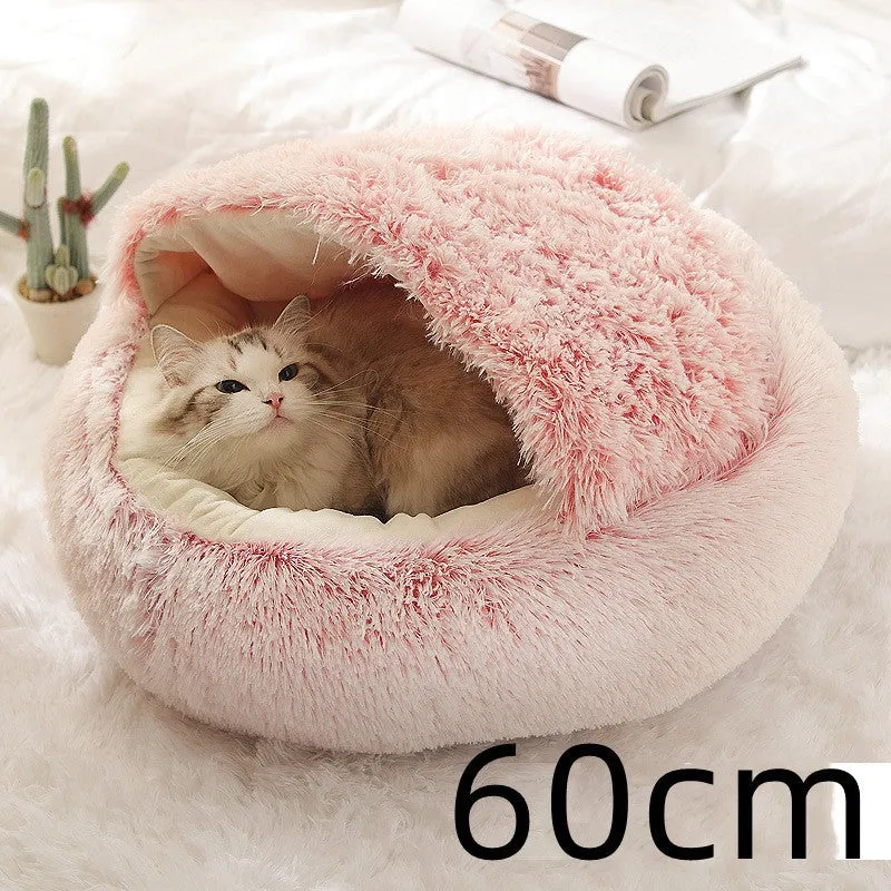 Dog And Cat Winter Warm Bed House for Pets Soft Long Plush - The Nevermore Pet Beds and Furniture