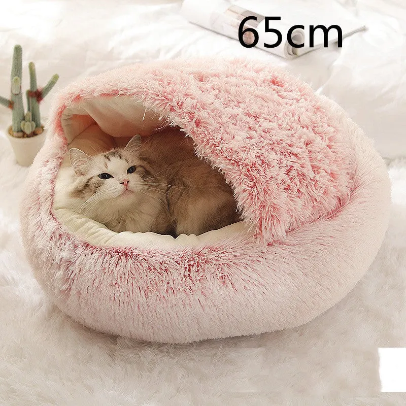 Dog And Cat Winter Warm Bed House for Pets Soft Long Plush - The Nevermore Pet Beds and Furniture