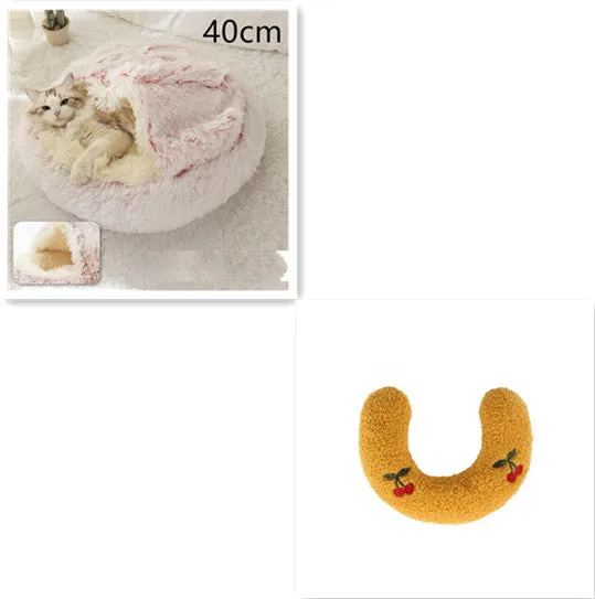 Dog And Cat Winter Warm Bed House for Pets Soft Long Plush - The Nevermore Pet Beds and Furniture