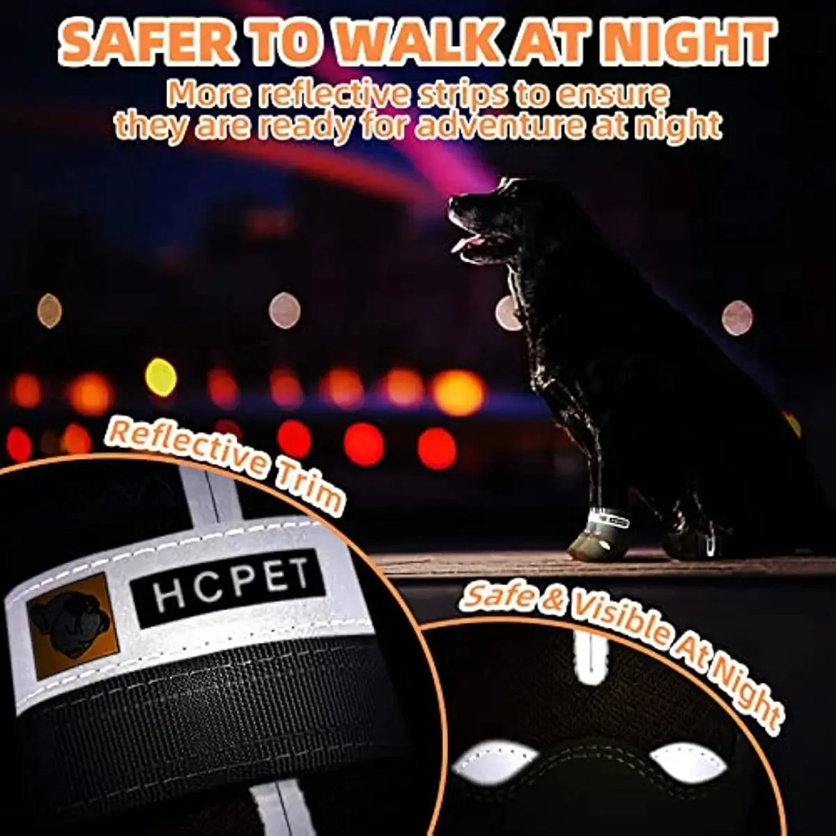 Dog Boots Breathable Dog Shoes for Small Medium Large Dogs; Waterproof Anti-Slip Puppy Booties Paw Protector for Hot Pavement Winter Snow Hiking with Reflective Straps 4PCS