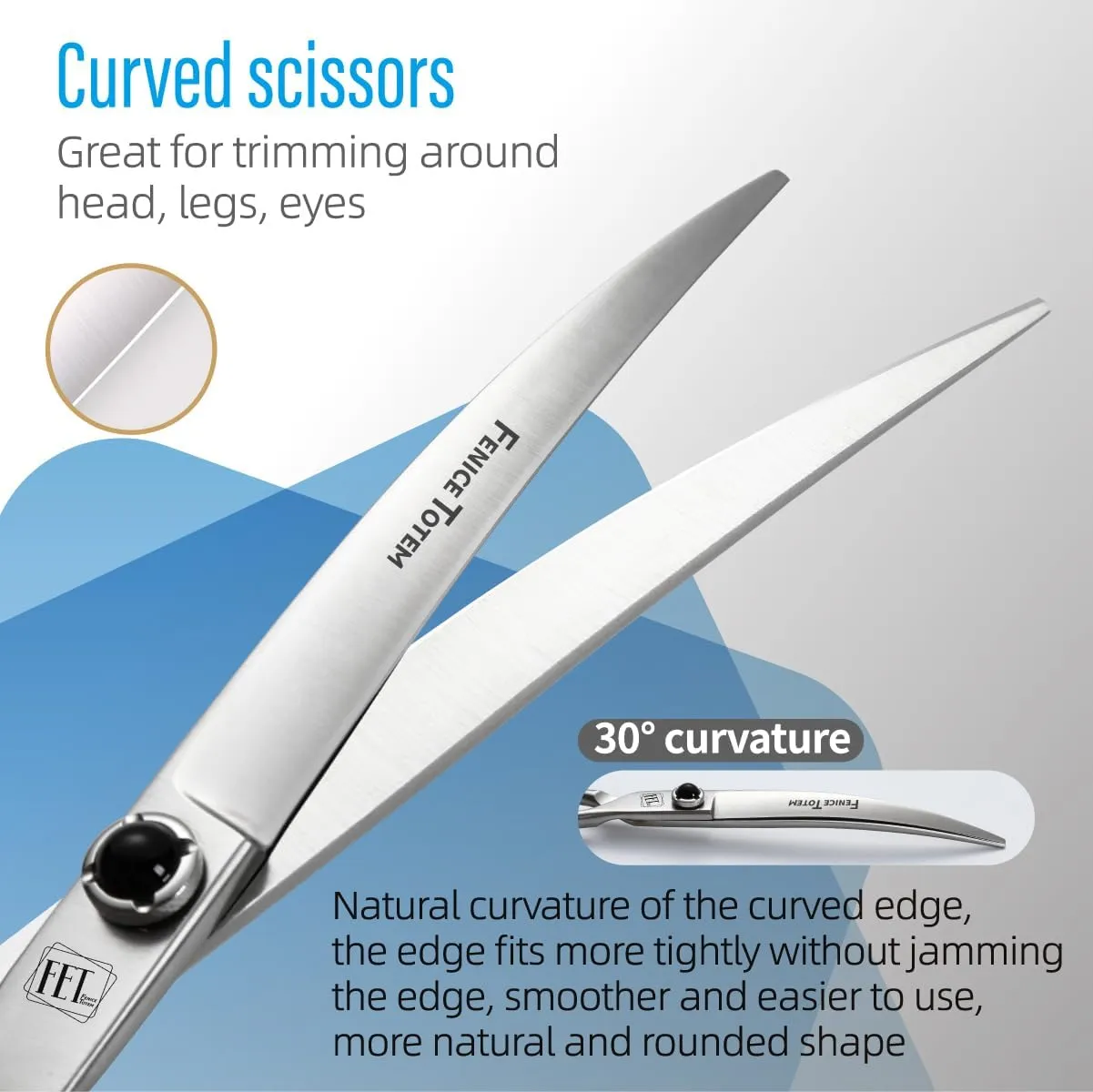 Dog Grooming Scissors: 5 in 1 Pet Shears Kit Made Of Japanese 9CR Advanced Stainless Steel Professional Grooming Scissors for Dogs Cats and Other Pets