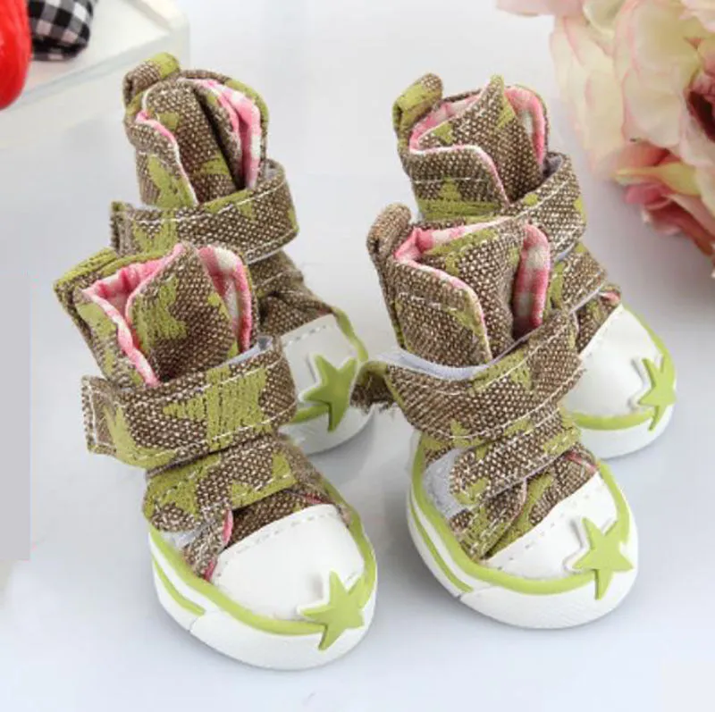 Dog shoes starfish canvas