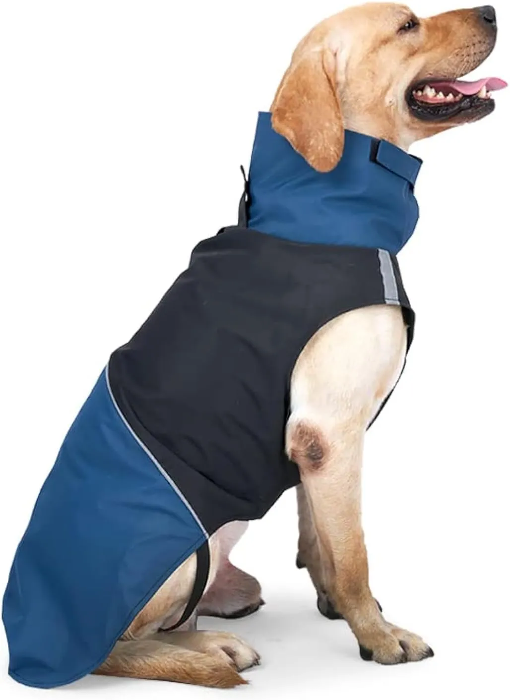 Dog Warm Coats - Windproof Dog Winter Outdoor Jackets Cold Weather Coats for Dog Waterproof Dog Raincoats with Hole for Dog Leash,Black Blue M