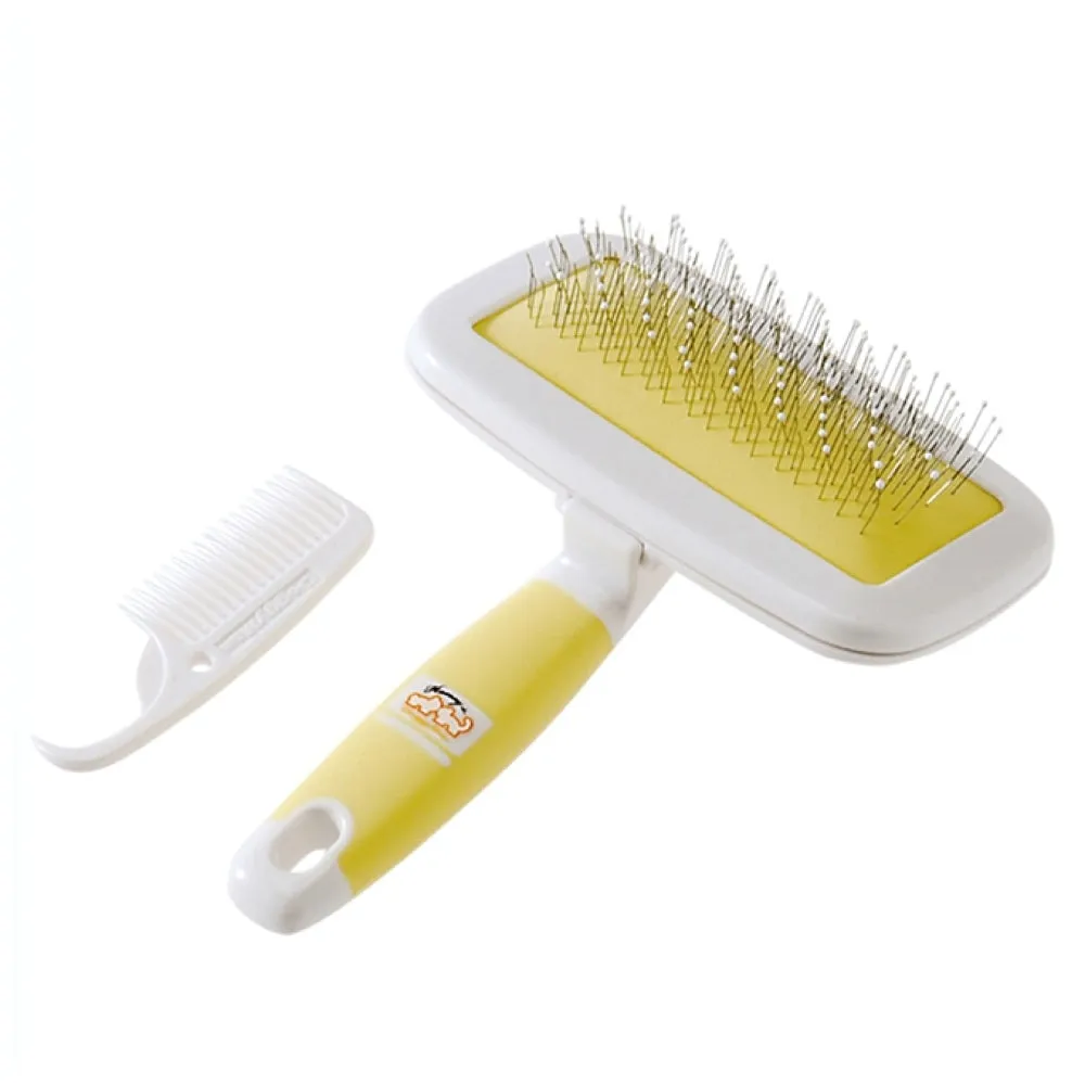 DoggyMan Honey Smile Ball Pin Slicker Brush For Cats & Dogs (Long Coat)