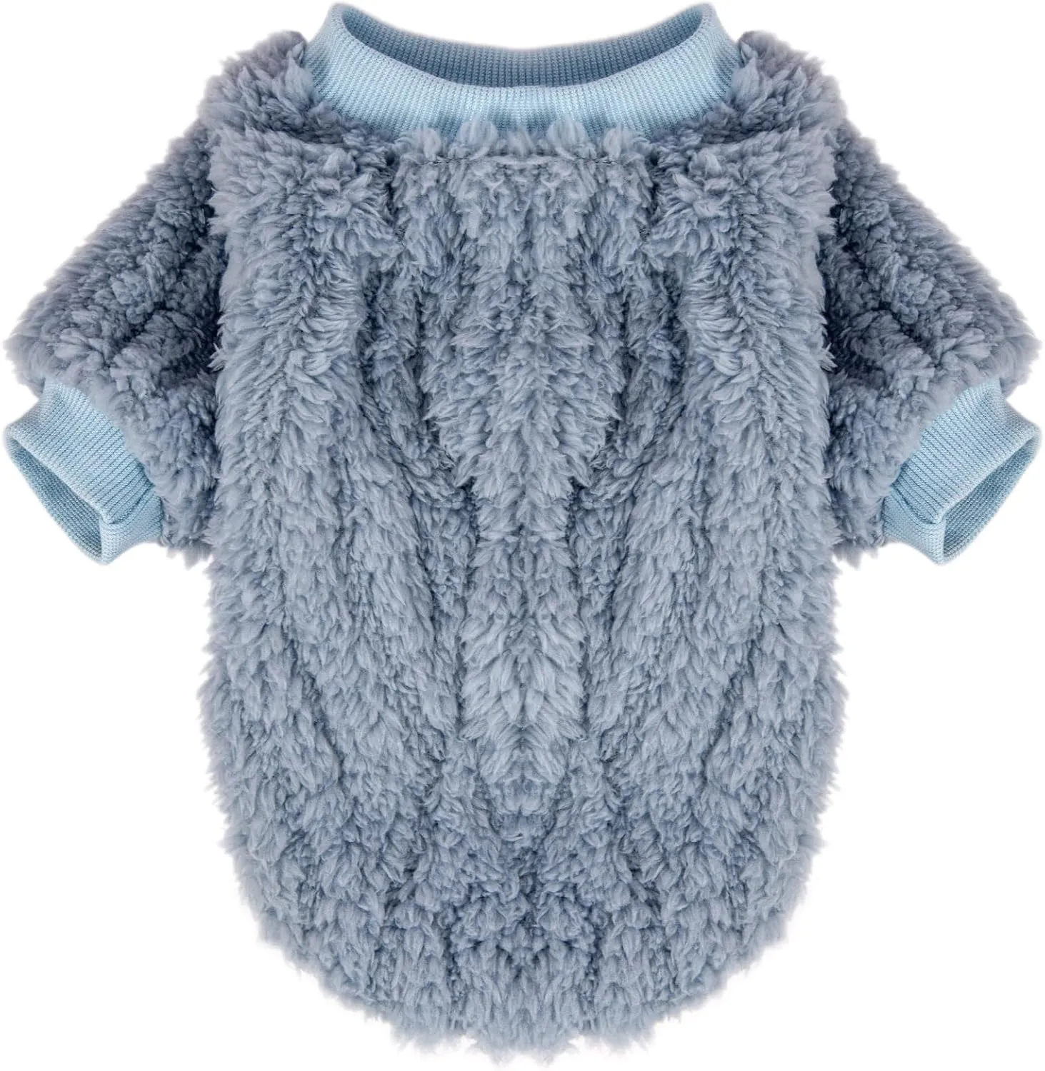 FabriCastle Dog Sweater, 3-Pack Dog & Cat Clothes, Ultra Soft and Warm Pet Jackets XXS XS for Small Dogs Boy, Winter Pet Apparel Costumes, Puppy Outfits (Blue,Grey,Doe, XX-Small)