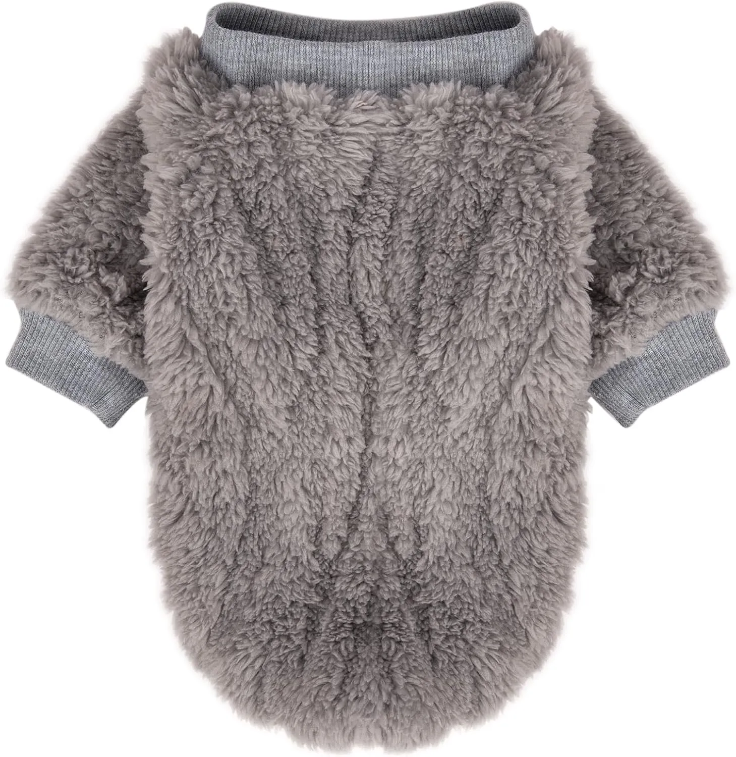 FabriCastle Dog Sweater, 3-Pack Dog & Cat Clothes, Ultra Soft and Warm Pet Jackets XXS XS for Small Dogs Boy, Winter Pet Apparel Costumes, Puppy Outfits (Blue,Grey,Doe, XX-Small)