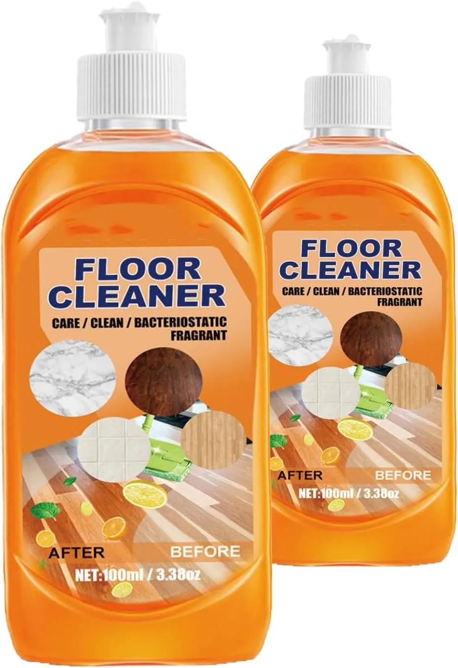 Floor Cleaner Spray, Multi- Vinegar Polish Floor Cleaner and Household Cleaner, All Purpose Floor Cleaner, Floor Cleaner Orange, Floor Cleaner Liquid, Multi-purpose Cleaning (2, A)