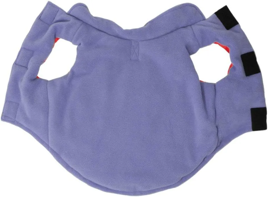 Gooby - Sports Vest, Fleece Lined Small Dog Cold Weather Jacket Coat Sweater with Reflective Lining, Red, Medium