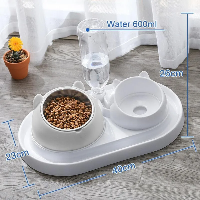 HOOPET Pet Automatic Feeder For Cat Dog Bowl Cat Dispenser Bowl With Raised Stand for Pet Cat Pet Supplies