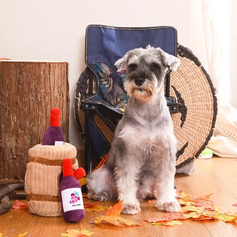 Hugsmart Pet Food Party Wine Barrel Interactive Dog Toy