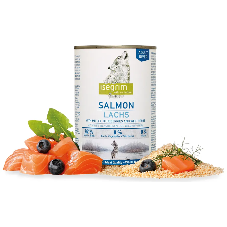 Isegrim Dog Wet Food - SALMON   MILLET, BLUEBERRIES & WILD HERBS