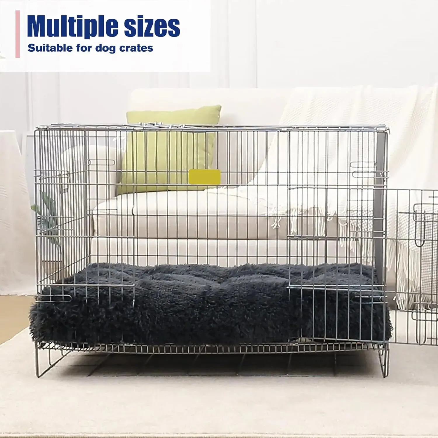 KSIIA Plush Washable Crate Dog Bed （For UK）