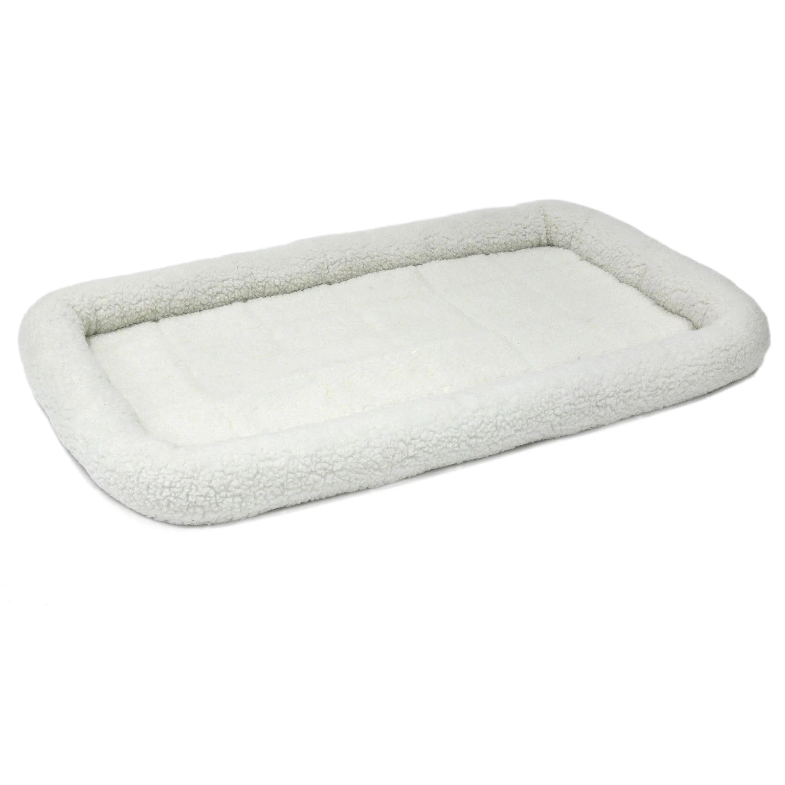 MidWest Homes for Pets QuietTime Bolster Dog Bed White 26in X 42in
