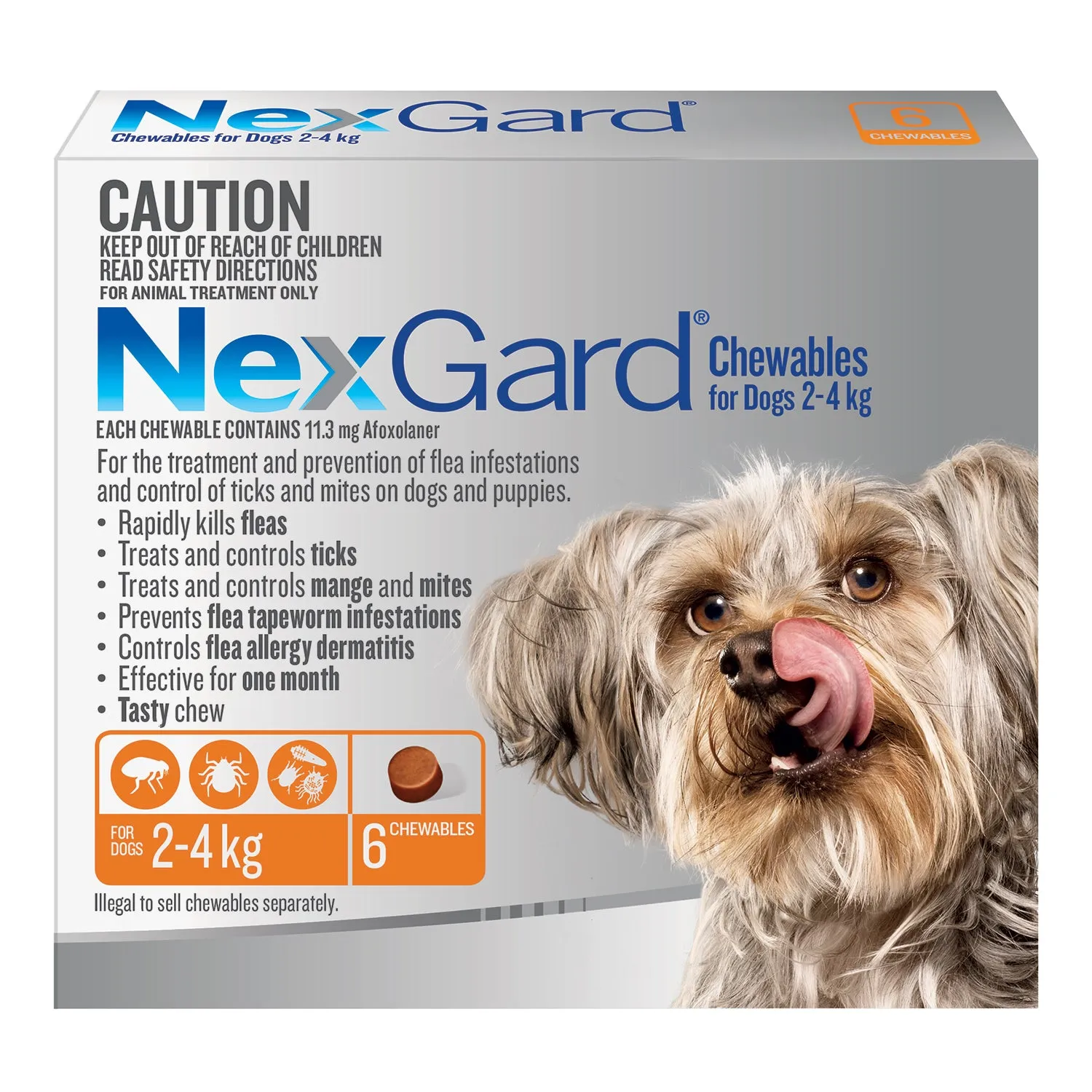 NexGard Dog 2-4kg Orange