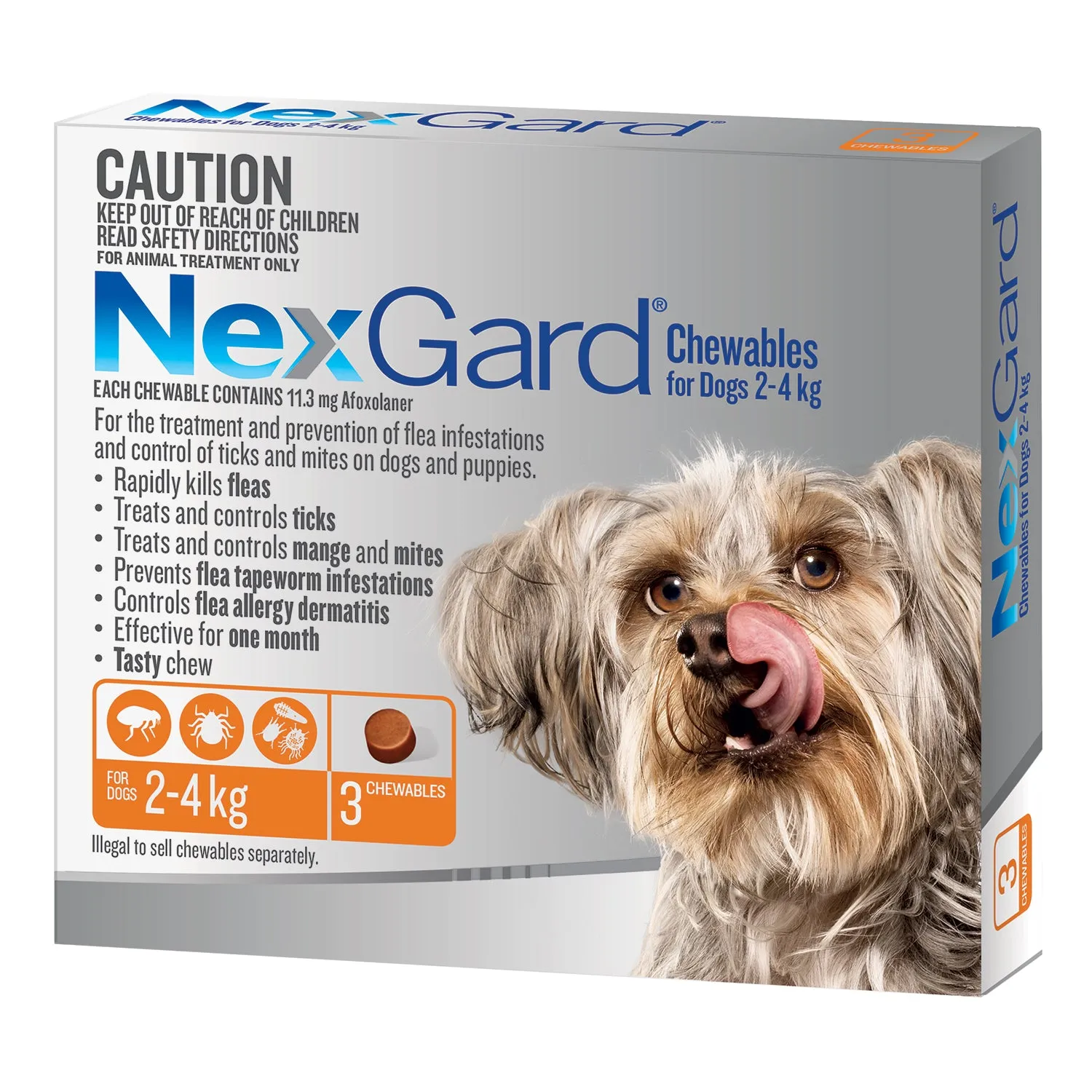 NexGard Dog 2-4kg Orange