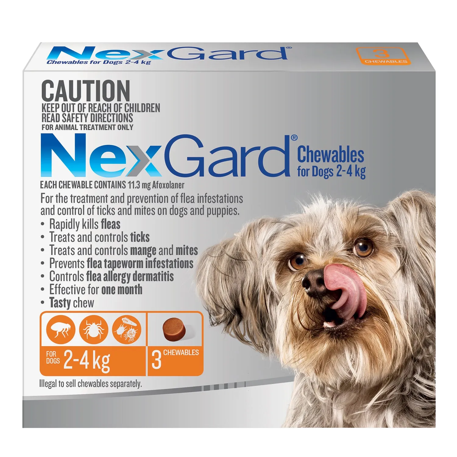 NexGard Dog 2-4kg Orange