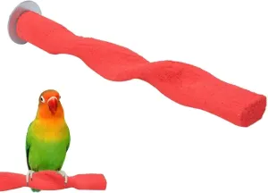 Parrot Bird Perches, Frosted Rod Grinding Stick Parrot Cage Perches Stand Pole for Parakeet Conures Cockatiels Lovebirds Budgies