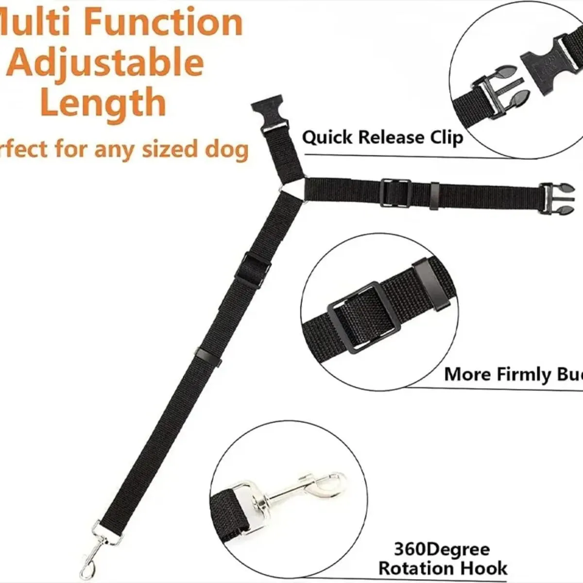 Pet Products Practical Cat Dog Safety Adjustable Car Seat Belt Harness Leash Puppy Seat-Belt Travel Clip Strap Leads
