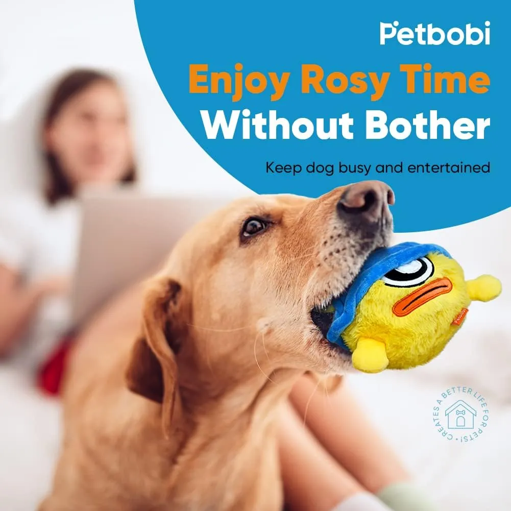 Petbobi Interactive Dog Toys Monster Active Ball for Dogs with Batteries, Self Moving Balls and Plush Cover for Small & Medium Dogs to Chase, Dog Toy Squeaky Crazy Bouncer Ball, Fighter Bobby