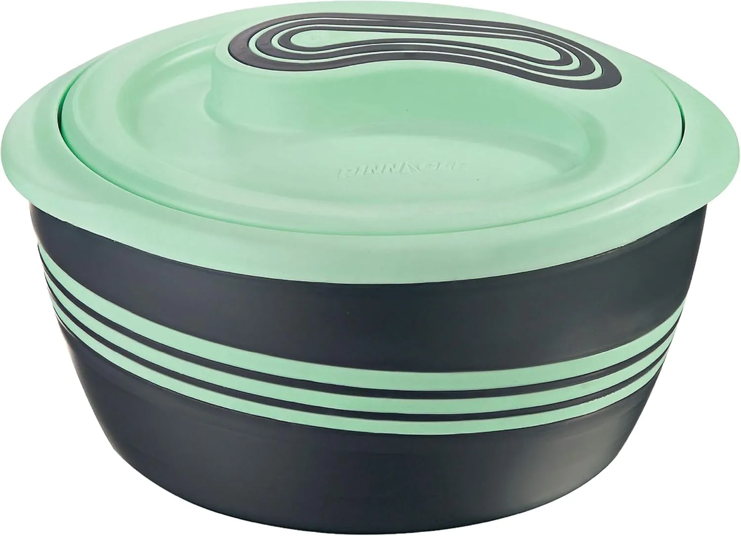 Pinnacle Large Insulated Casserole Dish with Lid 3.6 qt. Elegant Hot Pot Food Warmer/Cooler -Thermal Soup/Salad Serving Bowl Stainless Steel Hot Food ContainerBest Gift Set for Moms  (Green)